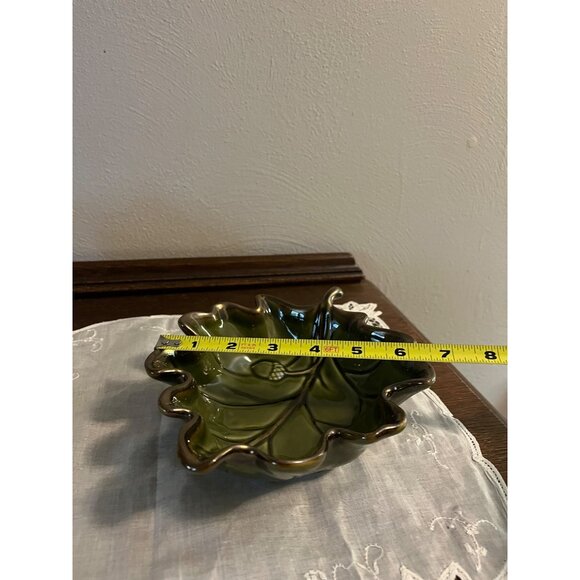 Dark Green Leaf Shaped Dish - Picture 4 of 5
